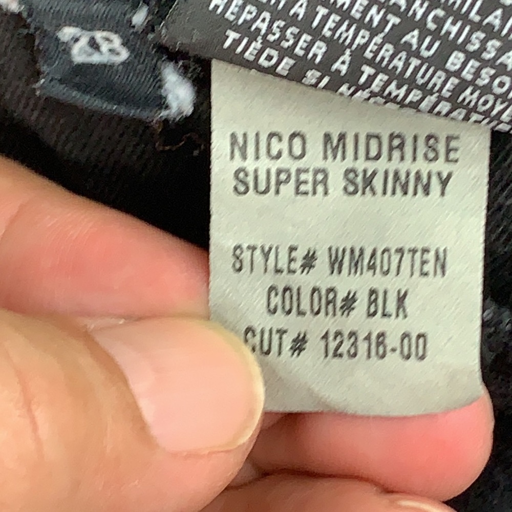 Hudson “NICO” midrise super skinny black jeans 28 - Picture 6 of 12